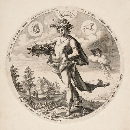 Jacob Matham nach Hendrick Goltzius, Der Frühling, aus: Die vier Jahreszeiten, 1589