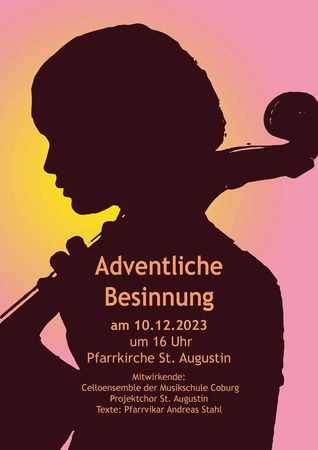 Dunja Bauer/Celloensemble der Musikschule Coburg Adventliche Besinnung St. Augustin