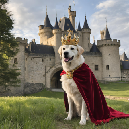 Hund mit Krone