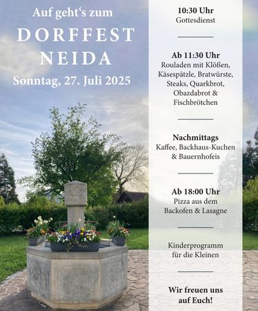 Plakat Dorffest Naida 
