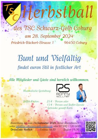 Plakat Herbstball TSC 2024