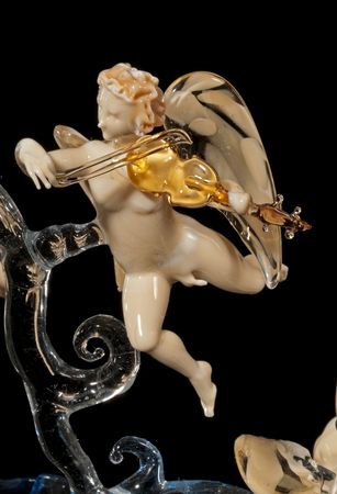 Lucio Bubacco, Bacchanal in Eden, Detail aus Tafelaufsatz, Murano, 2017