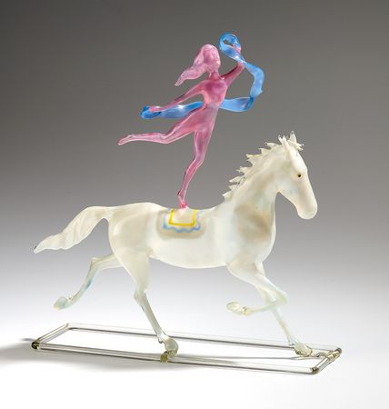 Albin Schaedel: Pferd mit Zirkusreiterin, vor 1954