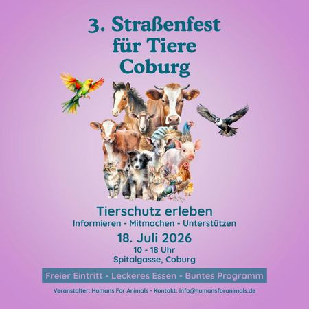 Straßenfest für Tiere 2026