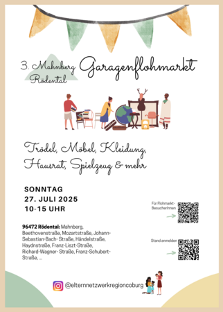 Poster 3. Mahnberg Rödental Garagenflohmarkt
